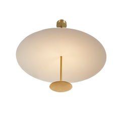 Disc Pendant light in disc form, flat, circular, and minimal.