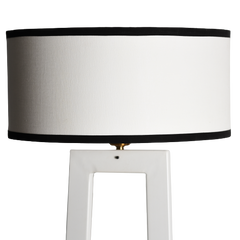 Minimalist Floor Lamp, close view of white lampshade 