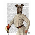 Greyhound Fencer in Cream Portrait