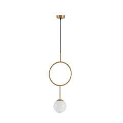 Esferra Ring Gold pendant lamp mounted with rich metallic gold finish