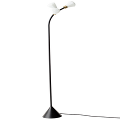 Bloom Floor Lamp full view showing stand height and base and cord
