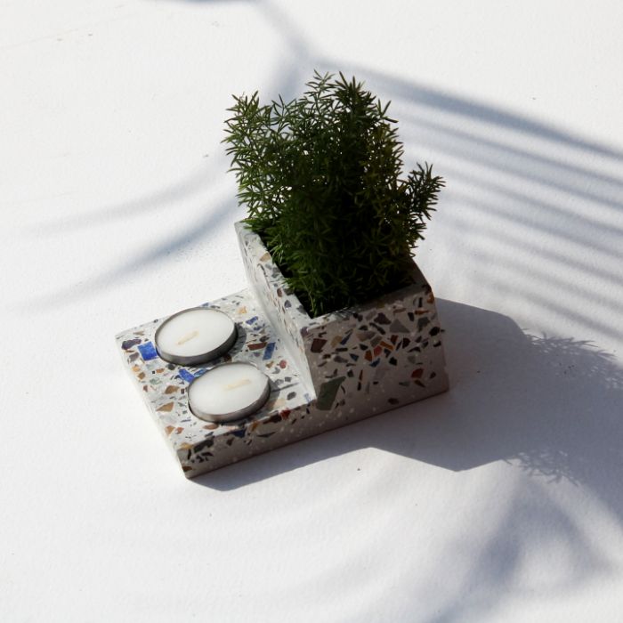 Shop Decor \ Shop Planter \ Shop Home Decor \ Shop Table Planter with Tea-light holder \ Tea-light holder \ Small Planters \ Tabletop Planters \ Shop Indoor Planter \ Decorative Gifting Planters \ Shop Mini Planter \ Shop Desk Planter \ Office Planter