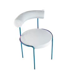Shop Furniture \ Shop Chair \ Shop Seating \ Shop Dining chair \ Round Chair \ Shop Office chair \ Shop Study Chair \ White chair \ Upholstered Seating \ Backrest chair