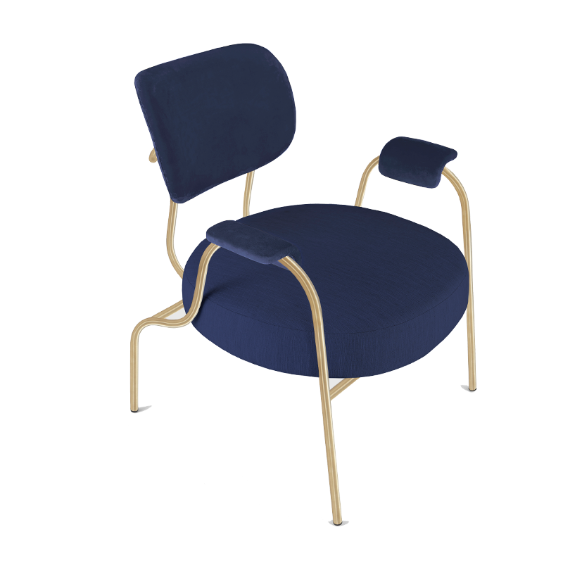 Shop Furniture \ Shop Chair \ Shop Seating \ Shop Dining chair \ Shop Office chair \ Shop Study Chair \ Blue chair \ Upholstered Seating \ Backrest chair