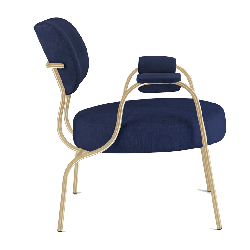 Shop Furniture \ Shop Chair \ Shop Seating \ Shop Dining chair \ Shop Office chair \ Shop Study Chair \ Blue chair \ Upholstered Seating \ Backrest chair