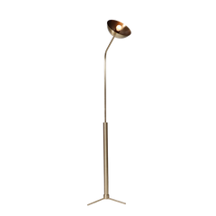 Rhythm floor lamp with a dome-shaped shade and a long, slender stand. The shade features a series of concentric circular patterns, adding a geometric rhythm to the design.