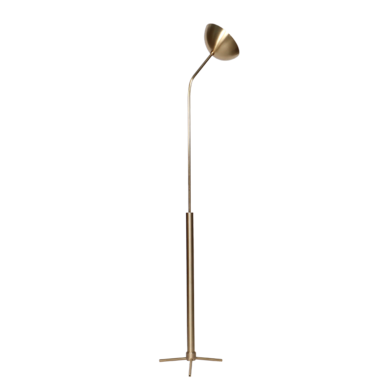 Brass Floor Lamp side profile highlighting its base and stand construction detail
