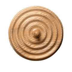 Top view of Ripple Container, lid made of natural wood