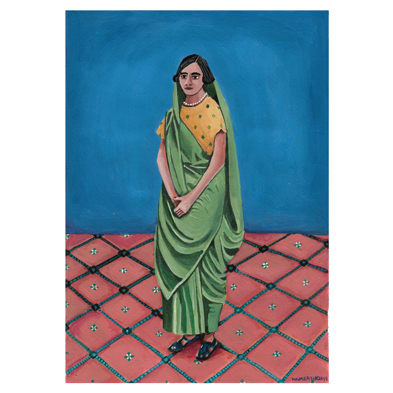 fine-art archival print by Namrata Kumar capturing a woman standing in saree