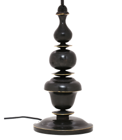 Kalash Table Lamp, close view of  Brass Temple-Inspired lamp stand
