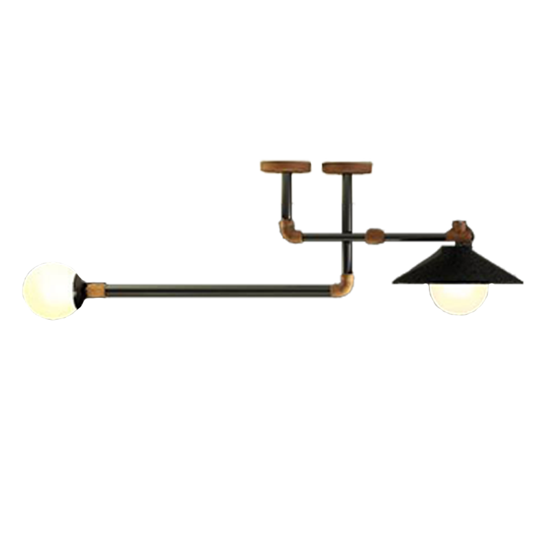 Mechanist N101 pendant lamp with dual arms and a minimal matte-black body