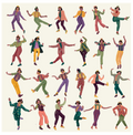Swinging in Pants - Modern Art Print