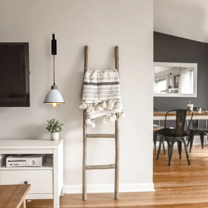white hanging lamp in home decor
