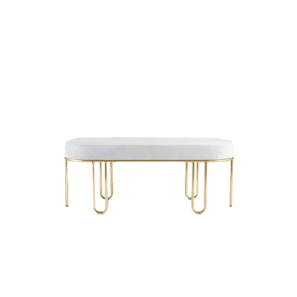 Shop Furniture \ Shop Chair \ Ottoman Bench \ Shop Seating \ Shop Bench \ Home Bench \ Loop Bench \ White Seating Bench \ Shop Office Bench \ Upholstered Seating