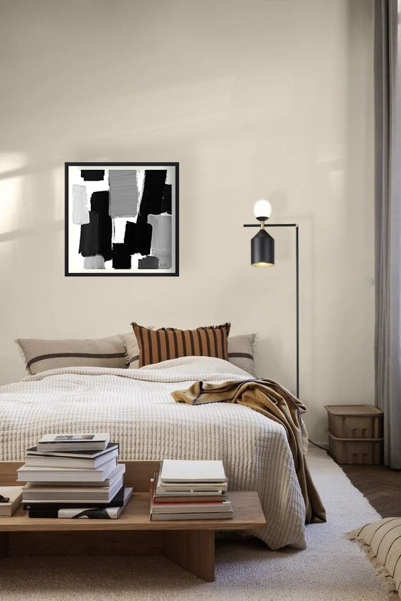 Esferra & Bell Floor Lamp with bedside home interior