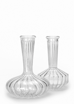 Two Firdaus Glass Decanters with round shape