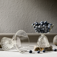 Firdaus glasses with a ribbed / fluted design base