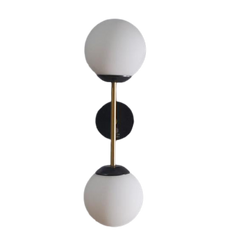 The dual glass shades diffuse light beautifully, giving an elegant, warm glow.