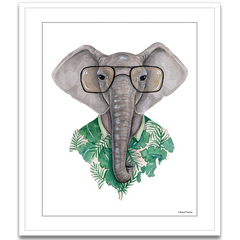 Art piece by Artevenue that shows "elephant wearing eye glasses"