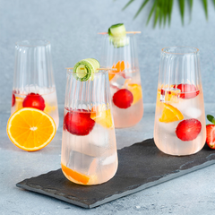 Firdaus Cocktail Glasses, set of 4. Designer textured glasses 