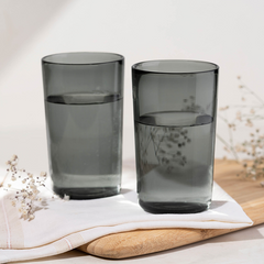 Two Juliette Straight Glasses in black color 