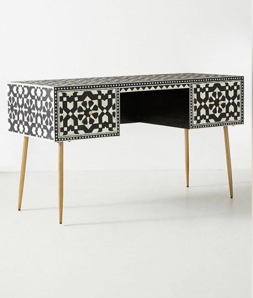 Furniture / Table / Study Table / Work Table / Credenza / Cabinet / Console / Home Furniture / House Furniture / Home Design / Shop Study Table / Credenza Designs / Bone Inlay