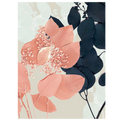 Indigo and Blush Leaves I