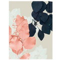 Indigo and Blush Leaves IV