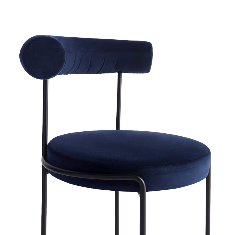 Shop Furniture \ Shop Chair \ Shop Seating \ Shop Dining chair \ Shop Office chair \ Shop Study Chair \ Blue chair \ Upholstered Seating \ Backrest chair