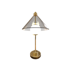 Decorative Table lamp with gold base and clear glass shade