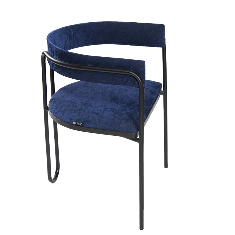 Shop Furniture \ Shop Chair \ Shop Seating \ Shop Dining chair \ Loop Chair \ Shop Office chair \ Shop Study Chair \ Blue chair \ Upholstered Seating \ Backrest chair \ Shop Bar Chair