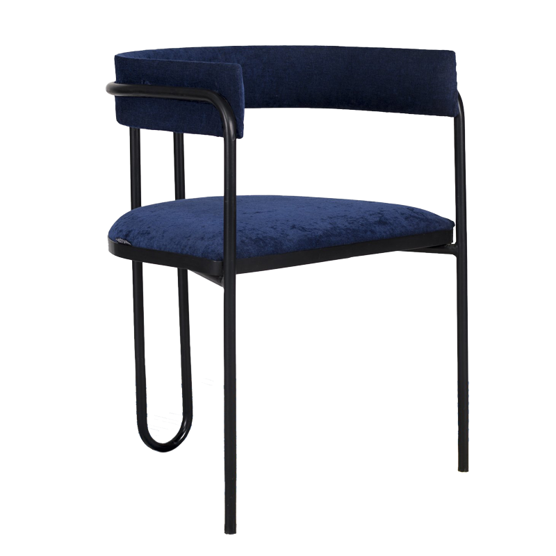 Shop Furniture \ Shop Chair \ Shop Seating \ Shop Dining chair \ Loop Chair \ Shop Office chair \ Shop Study Chair \ Blue chair \ Upholstered Seating \ Backrest chair \ Shop Bar Chair