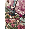 Lotus Sellers of Pondicherry Fine Art Print