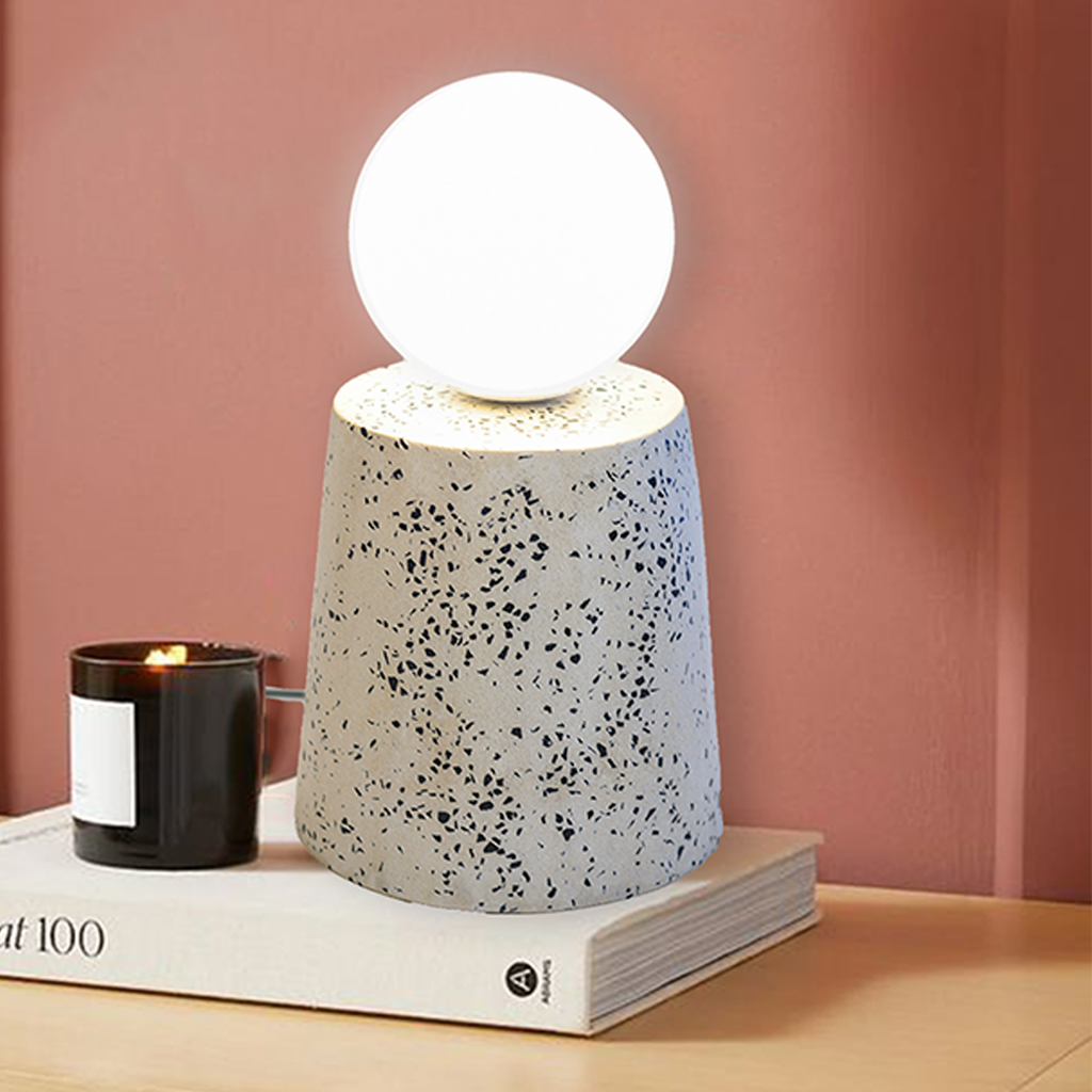 Shop Lighting \ Shop Lamp \ Shop Table Lamp \ Shop Bedside Lamp \ Indoor Light\ Shop Desk Lamp \ Shop Study Lamp\ Shop Bedroom Lamp \ Table Lamp\ White terrazzo Table Lamp