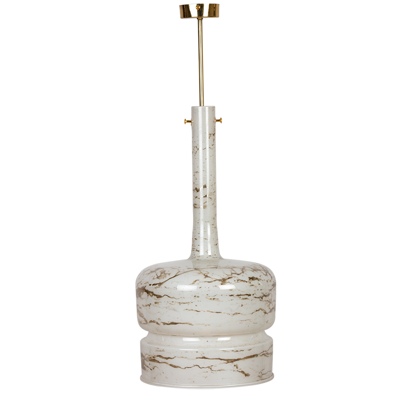 Carrara Marble Cylinder Pendant Lamp