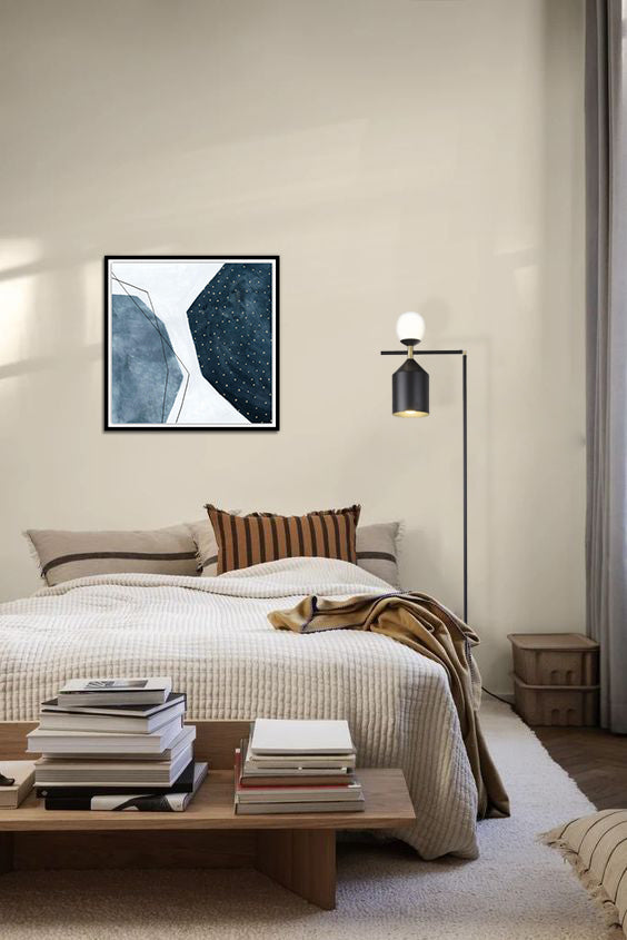 Esferra & Bell Floor Lamp with bedside home interior