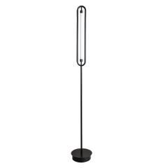Tall Loop floor lamp with Black metal rod
