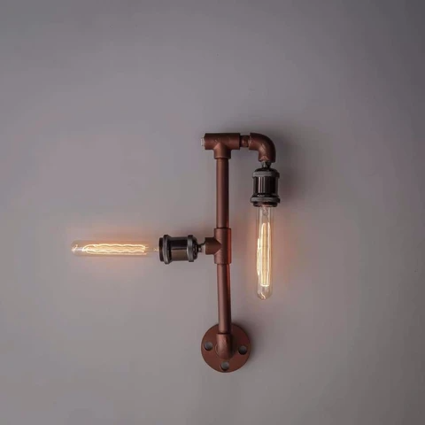 Steampunk Iron Pipe Lamp Wall Light Fixture \ Lighting\ Wall light\ Wall sconce\ Wall Lamp\ Wall mounted\ Study light \ Bedroom light\ Kitchen light\ Office light\ Indoor Light\ Living room light