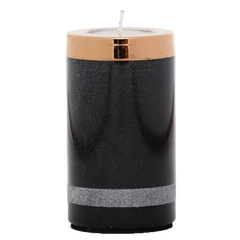Yin Tealight Towers with brass gold and black marble material